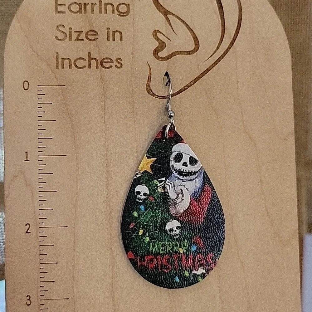 Jack Skellington Goth Christmas Earrings